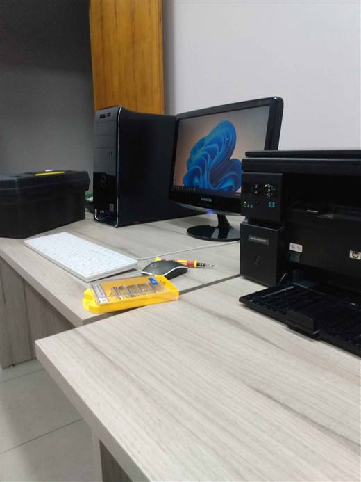 Atendimento técnico em computadores de empresa